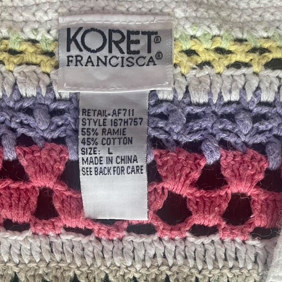 Vintage Knit Vest Koret - Picture 2 of 4